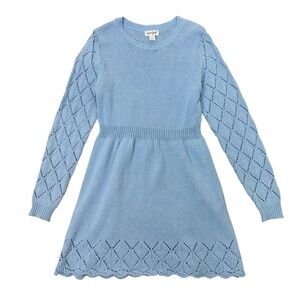 Cat & Jack Light Blue Knit Sweater Dress